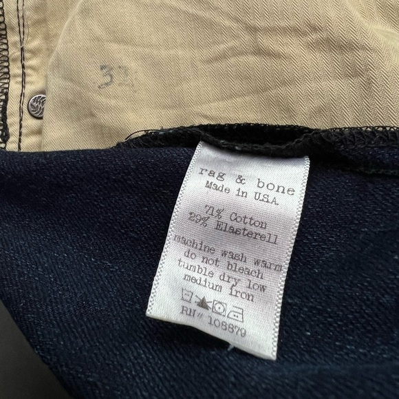 Handmade Rag & Bone Jeans Luxury Designer Dark Black Indigo Denim - Picture 9 of 9